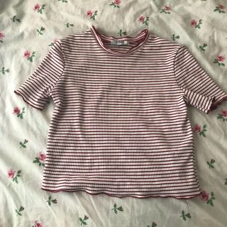 ザラ(ZARA)のボーダー トップス(Tシャツ(半袖/袖なし))