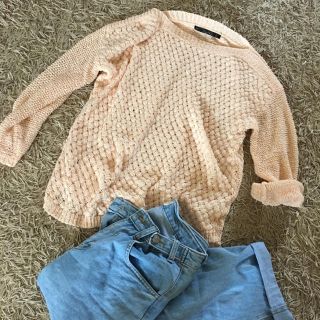 ザラ(ZARA)のZARAざっくり編みボートネックサマーニット(ニット/セーター)