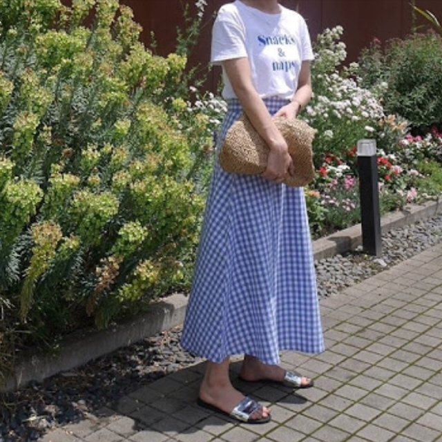 GU(ジーユー)のGU ジーユー ギンガムチェック スカート 新品 レディースのスカート(ロングスカート)の商品写真