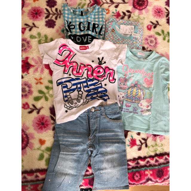 INNER PRESS(インナープレス)の110セット インナープレス、ジュエルペットパジャマ キッズ/ベビー/マタニティのキッズ服女の子用(90cm~)(Tシャツ/カットソー)の商品写真