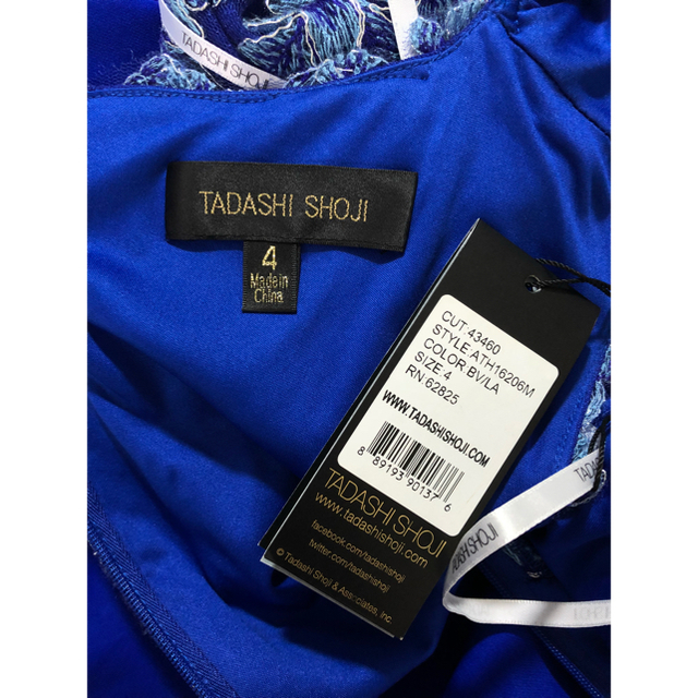 TADASHI SHOJI(タダシショウジ)の新品 Tadashi Shoji タダシショージ　フレアンピース ドレス　ブルー レディースのワンピース(ひざ丈ワンピース)の商品写真