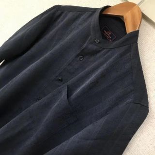 古着 STARCUT CLUB 総柄シャツ 古着シャツ ノーカラー 0606(シャツ)