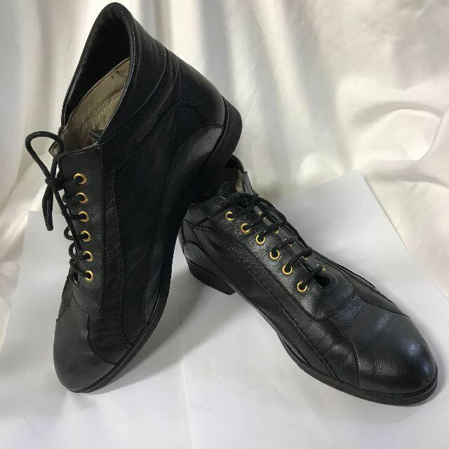 REGAL(リーガル)の中古 M.SEIRIKI ハイカット レザー スニーカー 24.5cm ブラック レディースの靴/シューズ(ローファー/革靴)の商品写真