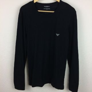 エンポリオアルマーニ(Emporio Armani)の美品 エンポリオアルマーニ 長袖カットソー ブラック サイズM(Tシャツ/カットソー(七分/長袖))