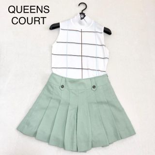 クイーンズコート(QUEENS COURT)の土日¥3500オフ【極美品】QUEENSCOURT キュロット＆ニット (ミニワンピース)