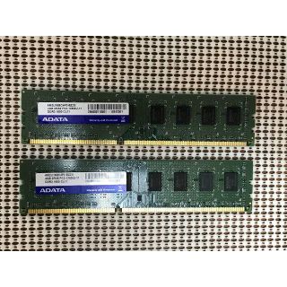 ADATA DDR3 1600 4GB ×2 計8GB(PCパーツ)