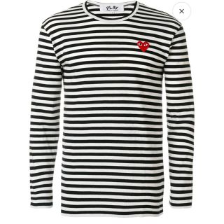 コムデギャルソン(COMME des GARCONS)のコムデギャルソン  ボーダー カットソー 白黒 Lサイズ(Tシャツ/カットソー(七分/長袖))