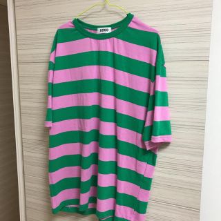 新品未使用 人気送料込み カラフルボーダービッグT（フリーサイズ）(Tシャツ/カットソー(半袖/袖なし))