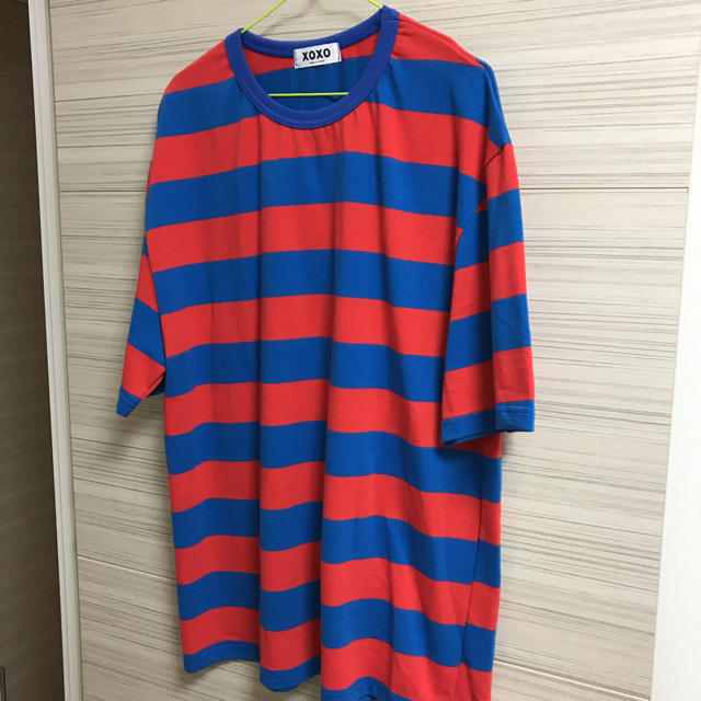 新品未使用人気送料込み カラフルボーダービッグT（フリーサイズ） メンズのトップス(Tシャツ/カットソー(半袖/袖なし))の商品写真