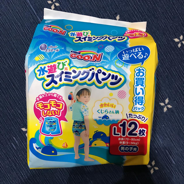 グーン 水遊びパンツ 12枚入り 男の子用 L キッズ/ベビー/マタニティのおむつ/トイレ用品(ベビー紙おむつ)の商品写真