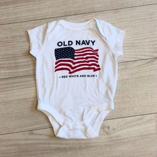 オールドネイビー(Old Navy)の美品！ OLD NANY フラッグ柄ロンパース(ロンパース)