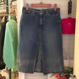 ロキエ(Lochie)の🔻vintage denim skirt👟(ひざ丈スカート)