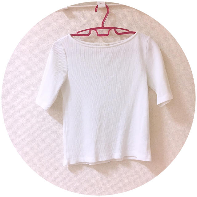 GU(ジーユー)のワッフルボートネックT レディースのトップス(Tシャツ(半袖/袖なし))の商品写真