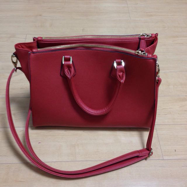 JEANASIS(ジーナシス)の赤 かばん レディースのバッグ(ショルダーバッグ)の商品写真