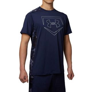 アンダーアーマー(UNDER ARMOUR)の値引商品 アンダーアーマー LG ネイビー Tシャツ 半袖 ベースボールシャツ(ウェア)