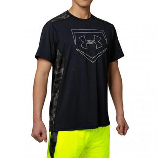 アンダーアーマー(UNDER ARMOUR)のアンダーアーマー LG ブラック Tシャツ 半袖 ベースボールシャツ 野球 迷彩(Tシャツ/カットソー(半袖/袖なし))