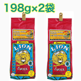 ライオン(LION)の《新品》ライオンコーヒーコナ プレミアムゴールド198g×2袋 ハワイ 7オンス(コーヒー)