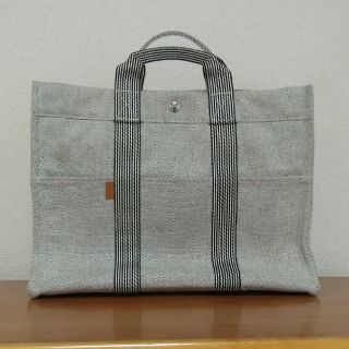 エルメス(Hermes)の《プラス@様☆専用》エルメス　ニュー　フールトゥ　MM　白×黒×グレー系色(ハンドバッグ)