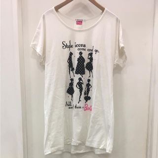 ユニクロ(UNIQLO)のUNIQLO× Barbie 後ろリボンTシャツ(Tシャツ(半袖/袖なし))