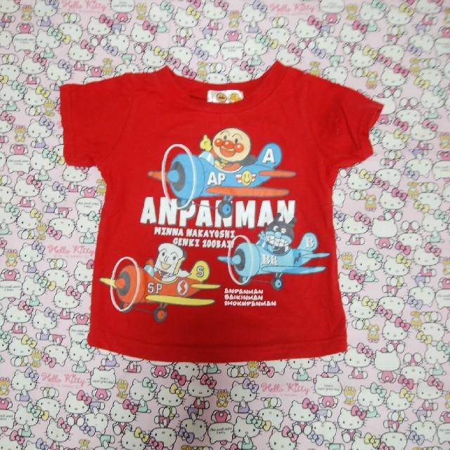 アンパンマン(アンパンマン)のANPANMAN  アンパンマン  赤 半袖 90  キッズ/ベビー/マタニティのキッズ服男の子用(90cm~)(Tシャツ/カットソー)の商品写真