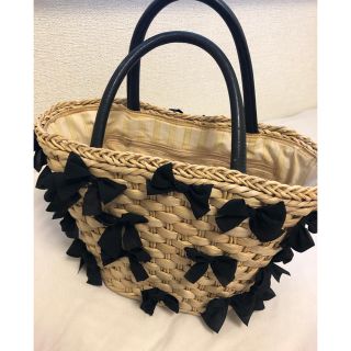 スナイデル(SNIDEL)の6/10まで出品⋆snidel リボンカゴバッグ(かごバッグ/ストローバッグ)