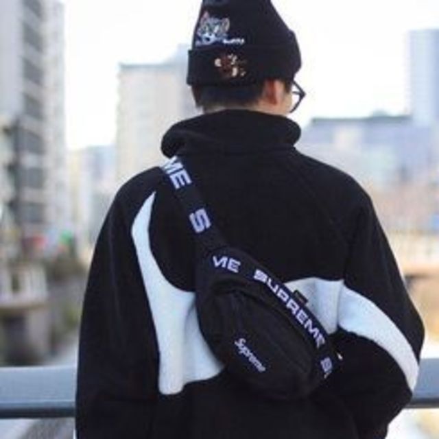 Supreme 18SS waist bag 黒 シュプリーム ウェストバッグ-