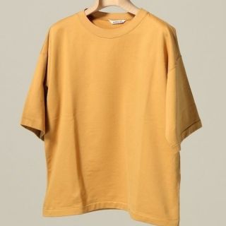 コモリ(COMOLI)の18SS 新品 AURALEE Tシャツ サイズ3 キャメル(Tシャツ/カットソー(半袖/袖なし))