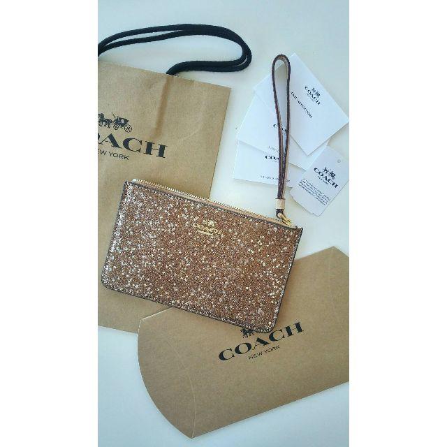 COACH(コーチ)の★★交渉中★★COACHゴールド星スターギラギララメ姫ストラップポーチ携帯 レディースのファッション小物(ポーチ)の商品写真