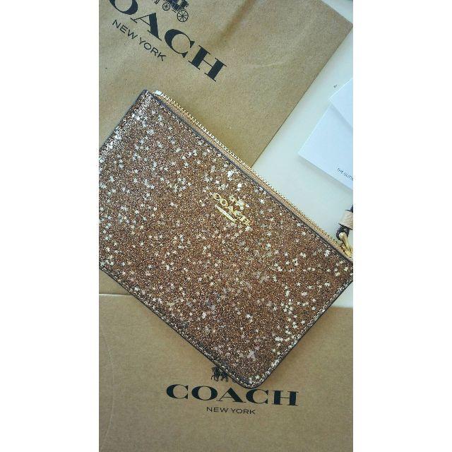 COACH(コーチ)の★★交渉中★★COACHゴールド星スターギラギララメ姫ストラップポーチ携帯 レディースのファッション小物(ポーチ)の商品写真