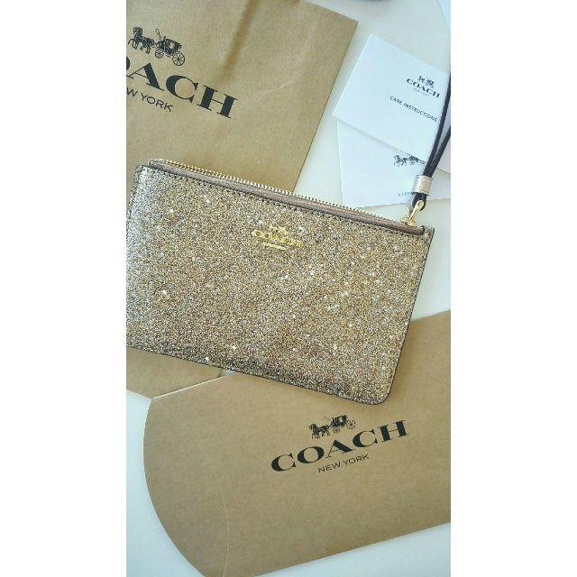 COACH(コーチ)の★★交渉中★★COACHゴールド星スターギラギララメ姫ストラップポーチ携帯 レディースのファッション小物(ポーチ)の商品写真