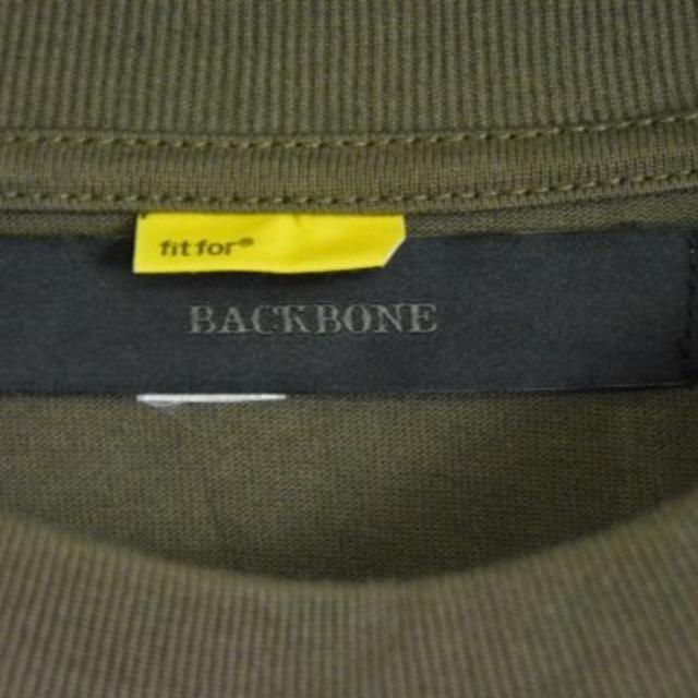 BACKBONE(バックボーン)の新品　バックボーン　オーバーサイズSTEADYプリントTシャツ　カーキ　F メンズのトップス(Tシャツ/カットソー(半袖/袖なし))の商品写真