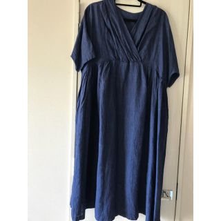 ネストローブ(nest Robe)のネストローブ☆半袖リネンワンピース☆美品(ロングワンピース/マキシワンピース)