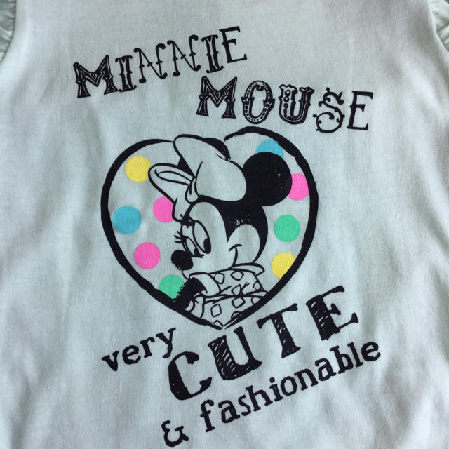 Disney(ディズニー)の【 120 】 フレンチスリーブ ミニーちゃん Tシャツ ミニー ディズニー キッズ/ベビー/マタニティのキッズ服女の子用(90cm~)(Tシャツ/カットソー)の商品写真