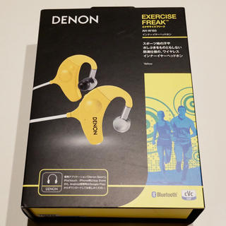 デノン(DENON)のDENON デノン イヤホン Bluetooth ワイヤレス イエロー(ヘッドフォン/イヤフォン)