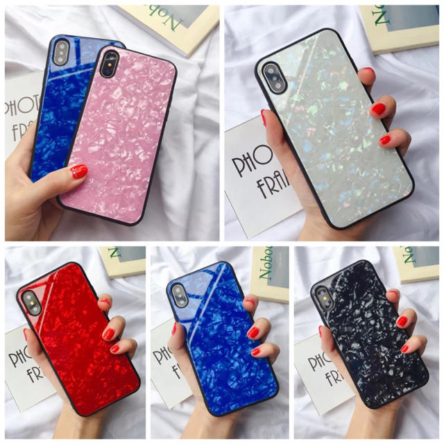 990円♡ シェル^柄♡ iPhoneケース 韓国 パール ミルキー 可愛い  スマホ/家電/カメラのスマホアクセサリー(iPhoneケース)の商品写真