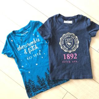 アバクロンビーアンドフィッチ(Abercrombie&Fitch)のアバクロキッズ Tシャツ 2枚セット 3〜4歳用(Tシャツ/カットソー)