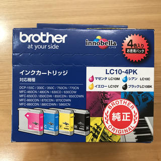 ブラザー(brother)のbrother LC10-4PK ブラザー インクカートリッジ 4色(PC周辺機器)