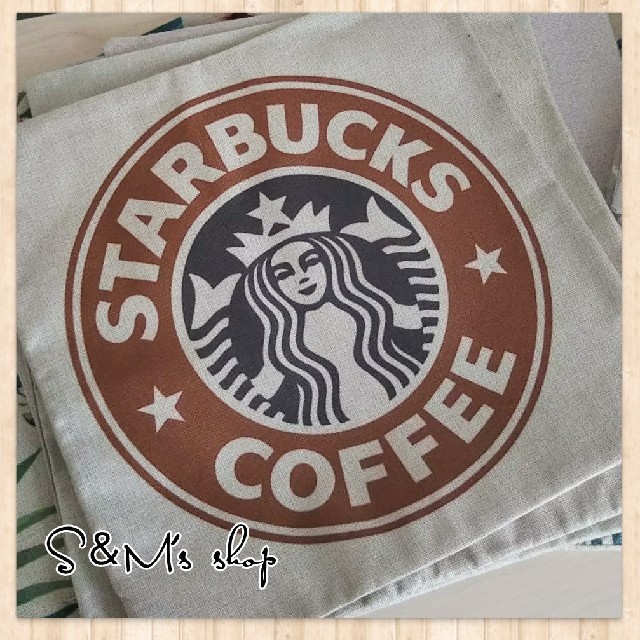 Starbucks Coffee(スターバックスコーヒー)の残1・クッションカバー スタバ 茶 ブラウン インテリア インテリア/住まい/日用品のインテリア小物(クッションカバー)の商品写真