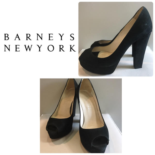 BARNEYS NEW YORK(バーニーズニューヨーク)のsmile様専用ページです♡バーニーズニューヨーク♡ブラックスエード オープント レディースの靴/シューズ(ハイヒール/パンプス)の商品写真