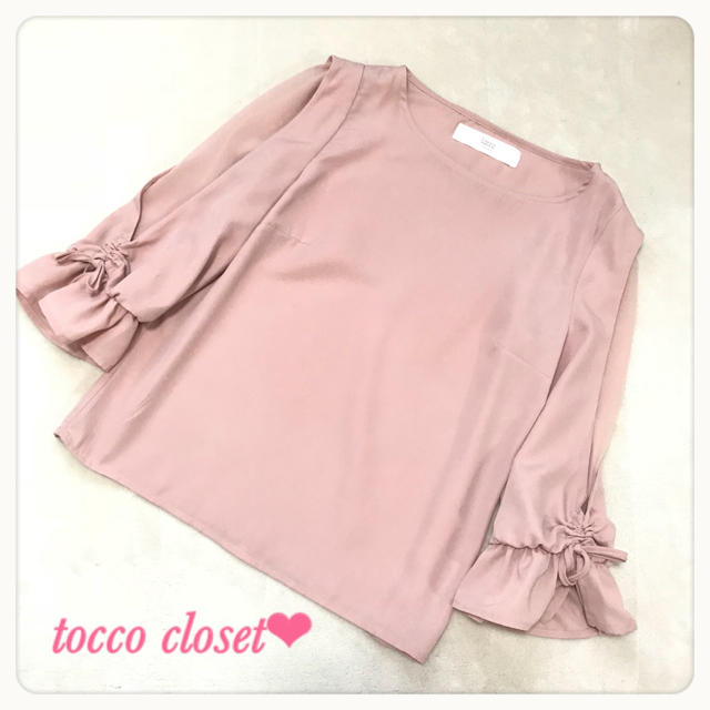 tocco(トッコ)のtocco closet♡袖透けリボンブラウス レディースのトップス(シャツ/ブラウス(長袖/七分))の商品写真