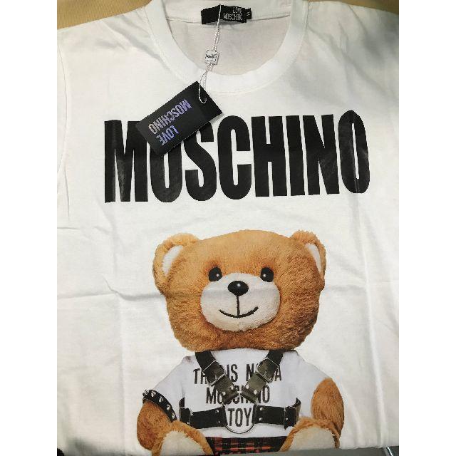 MOSCHINO(モスキーノ)のLOVE MOSCHINO ラブ モスキーノ Tシャツ カットソー ホワイト　L レディースのトップス(Tシャツ(半袖/袖なし))の商品写真