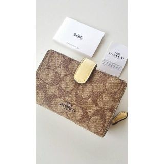 コーチ(COACH)の★★★交渉中★★★COACHシグネチャー姫コーチ折り畳み財布コンパクト二つ折り(財布)