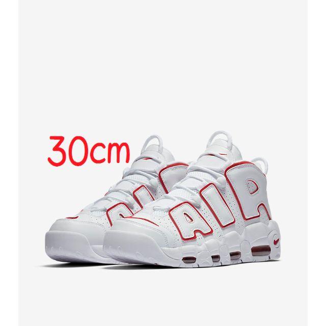 NIKE(ナイキ)の30cm NIKE AIR MORE UPTEMPO ホワイト レッド モアテン メンズの靴/シューズ(スニーカー)の商品写真