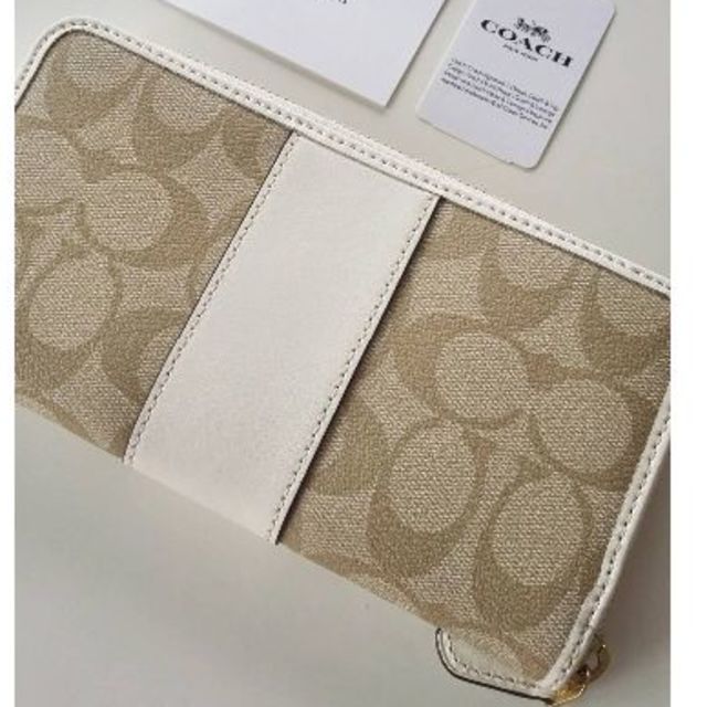 COACH(コーチ)の★★交渉中★★COACHシグネチャー革コーチ長財布レザー定番シンプル姫ホワイト レディースのファッション小物(財布)の商品写真