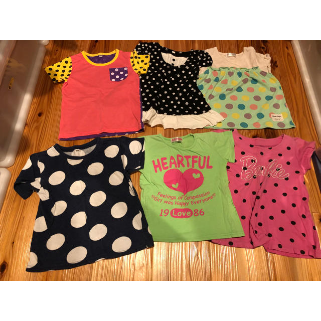 女の子Tシャツ 6枚セット キッズ/ベビー/マタニティのキッズ服女の子用(90cm~)(Tシャツ/カットソー)の商品写真