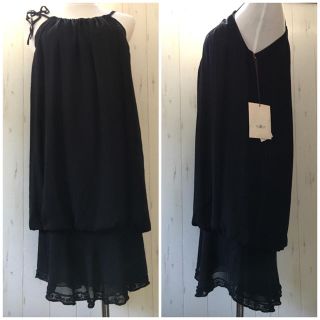 グレースコンチネンタル(GRACE CONTINENTAL)の  ♡GRACE CONTINENTAL♡ブラックドレス 上品シルクドレス (ひざ丈ワンピース)