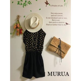 ムルーア(MURUA)の☆MURUA☆ドット柄ドッキングワンピース(ミニワンピース)