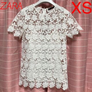 ザラ(ZARA)のZARA レーストップス(カットソー(半袖/袖なし))