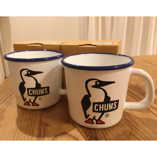 チャムス(CHUMS)のCHUMS ホーロー製マグカップ  二個セット(食器)