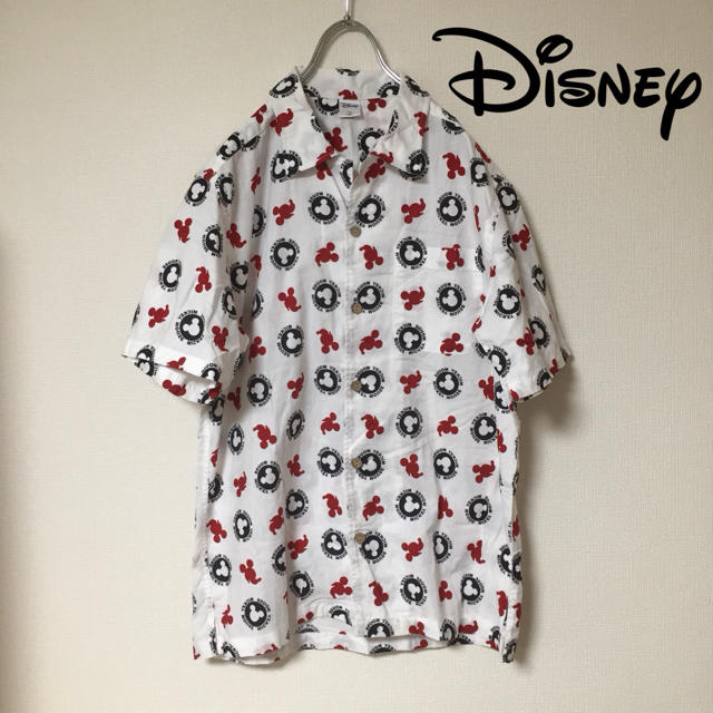 Disney(ディズニー)のDisny  ミッキー   総柄  オープンカラーシャツ メンズのトップス(シャツ)の商品写真